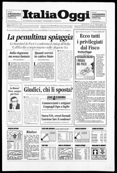 Italia oggi : quotidiano di economia finanza e politica